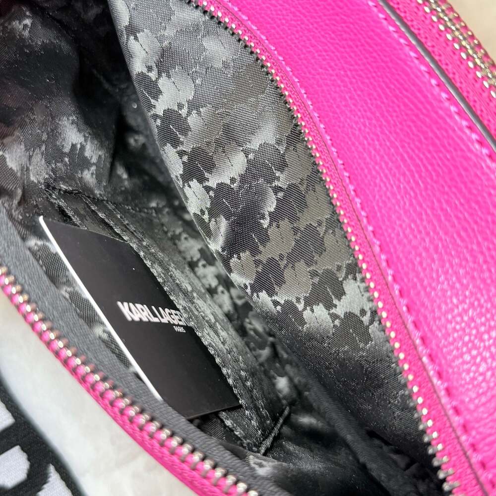 Karl Lagerfeld Paris Pink Camera Crossbody Bag - Picture 7 of 16